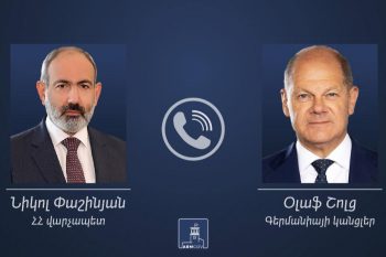 Никол Пашинян провел телефонный разговор с канцлером Федеративной Республики Германия Олафом Шольцем