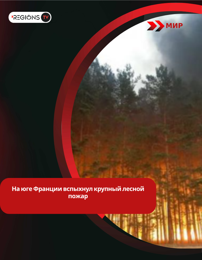 На юге Франции вспыхнул крупный лесной пожар