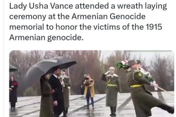 ԱՄՆ փոխնախագահ Վենսը X-ից հեռացրել է Հայոց ցեղասպանության հուշահամալիր կատարած այցի մասին իր գրառումն ու լուսանկարները