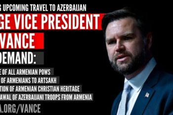 Վենսի տարածաշրջանային այցին ընդառաջ Հայ դատի ԱՄՆ հանձնախումբը համայնքային արշավ է սկսել